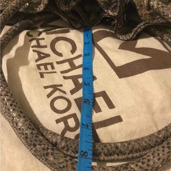 Michael Kors Snakeskin Embossed Leather Hobo Bag - Picture 14 of 16